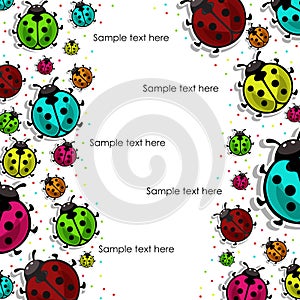 Beautiful, colorful ladybugs