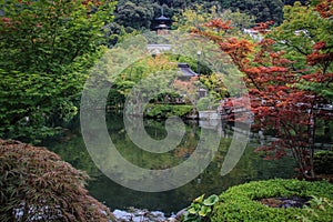 The beautiful and colorful landscaped gardens of kyoto, kyoto, Kansai region, Japan