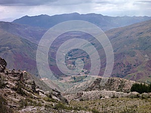 Beautiful colorful mountains cordillera de los frailes in bolivia