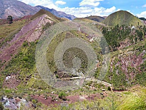 Beautiful colorful mountains cordillera de los frailes in bolivia