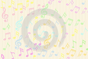 Beautiful colorful Music notes background
