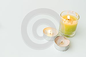 Beautiful colorful scented candles