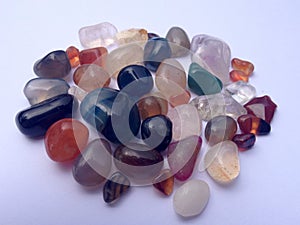 Beautiful colorful and shiny stones on surface