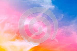 Beautiful colorful soft focus of cloud and sky
