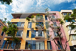 Beautiful colorful Spanish apartments