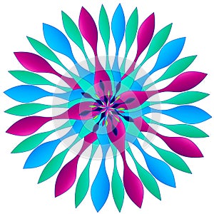 Beautiful Colorful Spinner-Like Motif in scheme of Colors