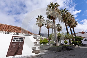 Beautiful colorful streets of old colonial town in Los Llanos de Aridane in La Palma Island, Canary Islands, Spain photo