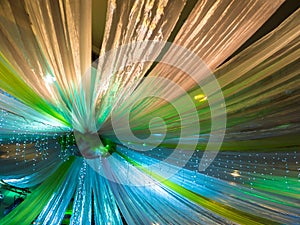 Beautiful Colorful Wedding Decoration on Ceiling