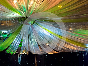 Beautiful Colorful Wedding Decoration on Ceiling