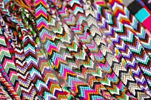 Beautiful and colorful woven handmade bracelets sale in Ecuador