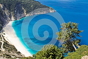 Beautiful colors of Myrtos Beach