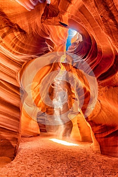 Scenic, colorful and magical Antelope Canyon, Arizona USA photo