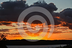 Beautiful colors of the Sunset, at Fenton National Recreational Area in Fenton, Kentucky