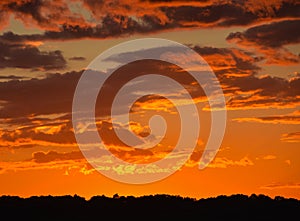 Beautiful colors of the Sunset, at Fenton National Recreational Area in Fenton, Kentucky