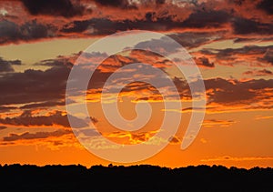 Beautiful colors of the Sunset, at Fenton National Recreational Area in Fenton, Kentucky