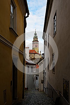 Beautiful and colourful Cesky Krumlov town in Czech Republic