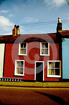 Beautiful and colourful Irish old house in Dublin