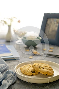 Beautiful composition with sweet homemade pastries