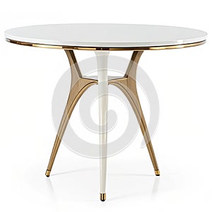 Beautiful concept table isolated on white photo