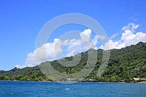 Beautiful Coral reefs coastline in Solomon