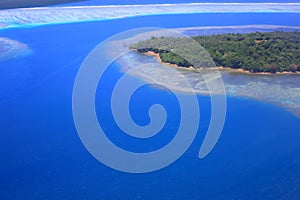 Beautiful Coral reefs coastline in Solomon