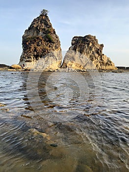 beautiful coral on Sawarna beach