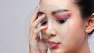 Beautiful cosmetics makeup concept