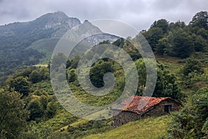 Beautiful Countryside Landscape at Picos de Europa, Asturias