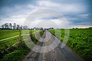 Beautiful countryside landscape in west Germany, North Rhine-Westphalia