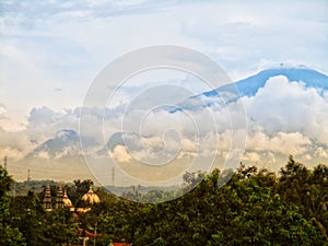 Beautiful countryside view shot from above