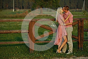 Beautiful couple in country style