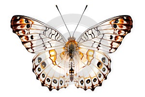 Beautiful Cramer Eighty-eight (Diaethria clymena) butterfly isolated on a white background with clipping path photo