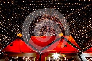 Beautiful crowded Cologne Christmas market