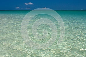 Beautiful crystal clear turquoise water in Tonga