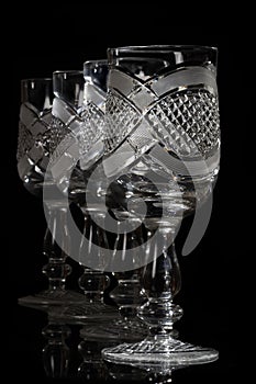 Beautiful crystal goblets