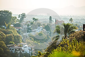 Beautiful Cuernavaca city landscape with houses photo