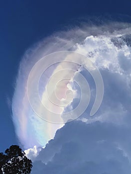 Beautiful cumulus cloud with unique shape.