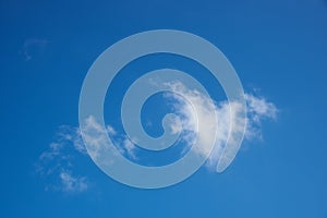 Beautiful cumulus clouds on blue sky background