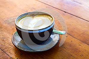 Beautiful cup of coffee cappuccino