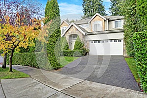 Beautiful curb appeal of Craftsman-inspired exterior