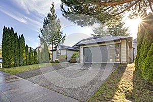 Beautiful curb appeal of a single family home