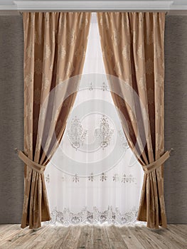 A beautiful curtain with a catch