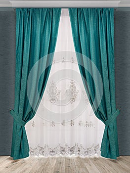 A beautiful curtain with a catch