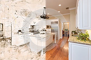 Beautiful Custom Kitchen Design Drawing Cross Section Into Finished Photograph