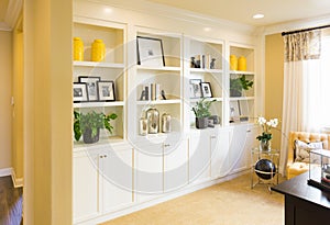 Beautiful Custom Shelves and Cabinet Built-in Interior