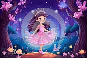 Beautiful and cute image of little fairy girl AI Generated