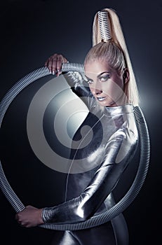 Beautiful cyber woman