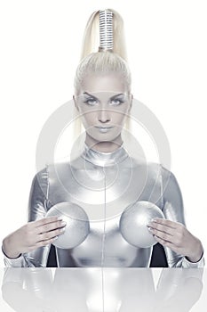 Beautiful cyber woman