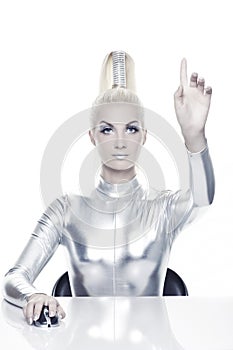 Beautiful cyber woman