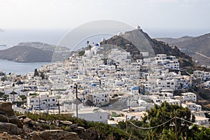 Beautiful Cycladic architecture of Ios Island.